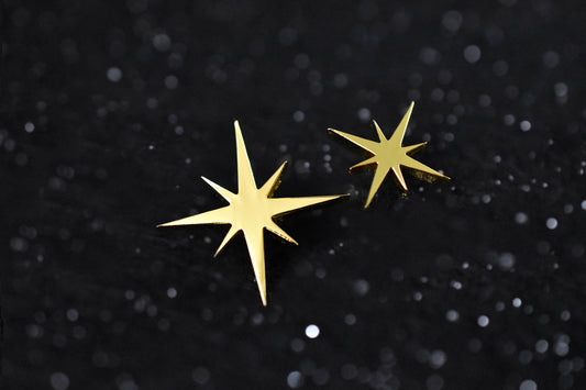 Gold Star Bright Mini Pins image 0