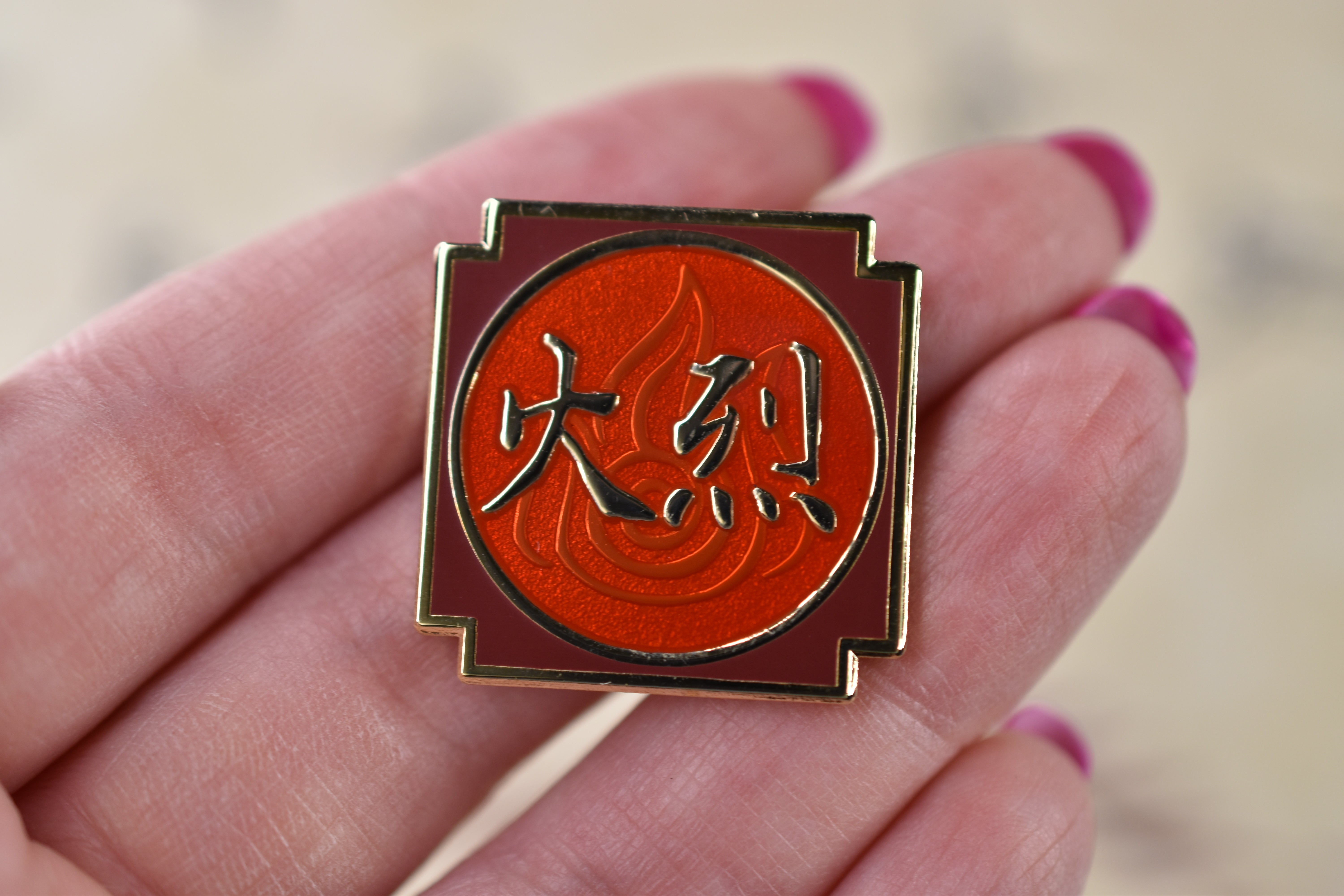Fire (Huǒ) Enamel Pin image 1