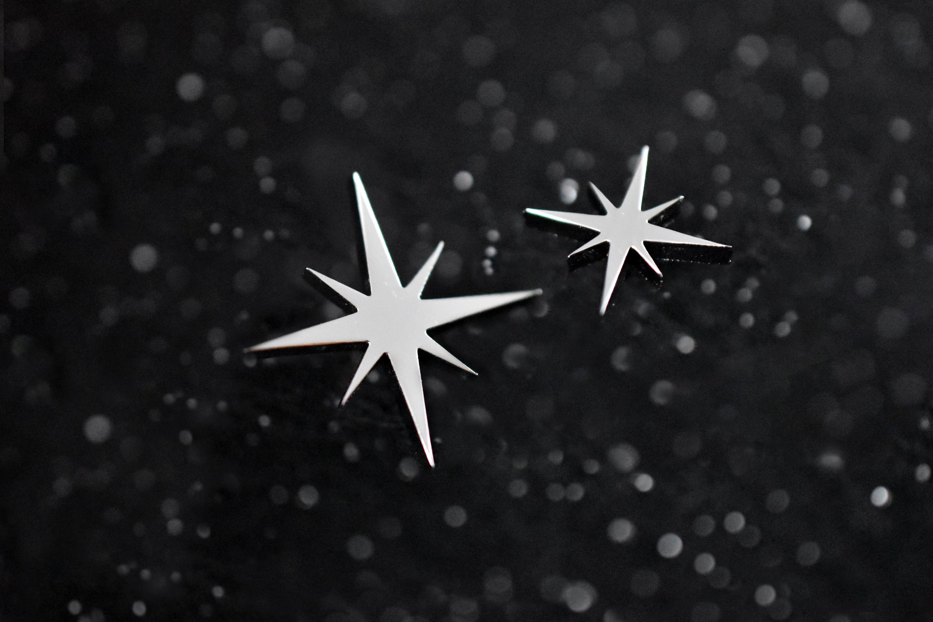 Silver Star Bright Mini Pins image 0