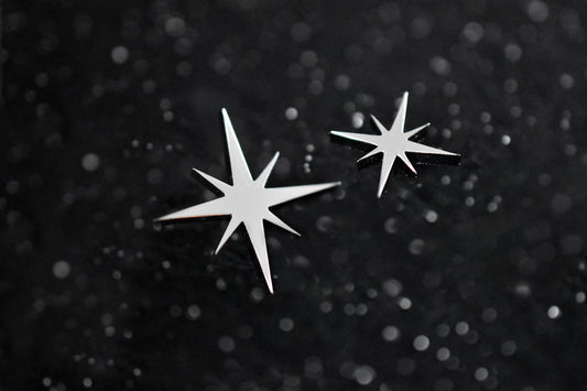Silver Star Bright Mini Pins image 0