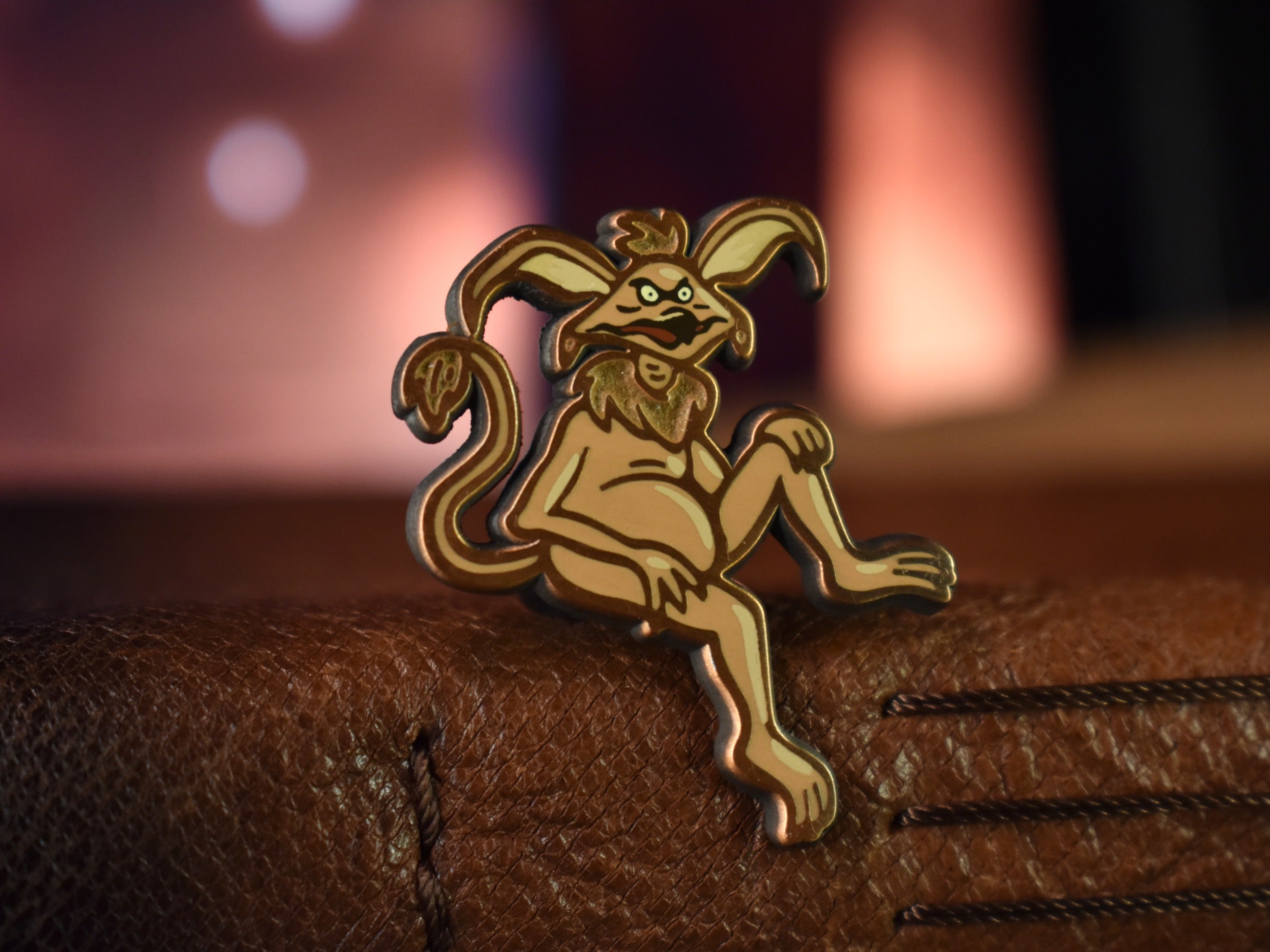 Monkey-Lizard Enamel Pin image 0