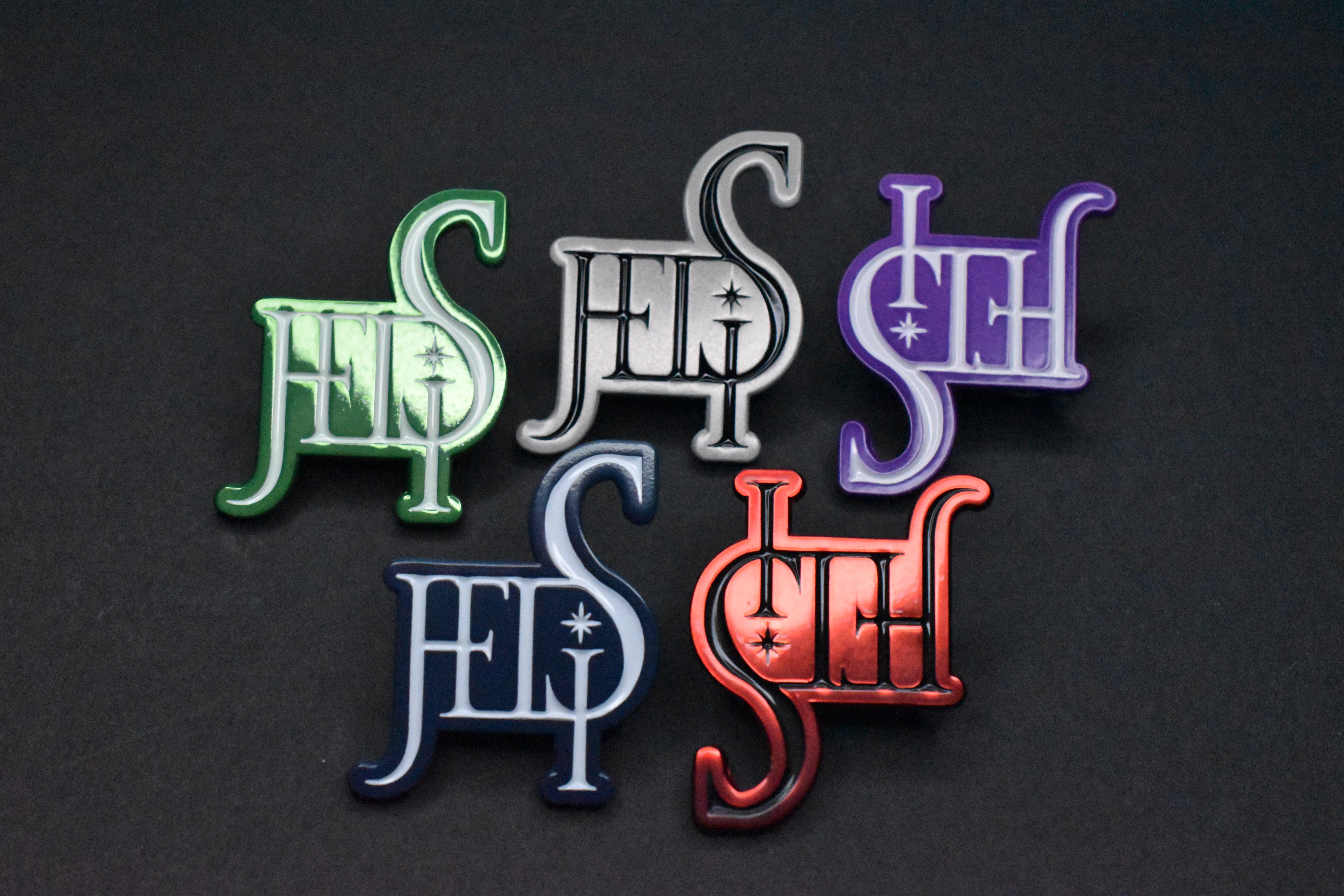 Duality Ambigram Enamel Pin image 0