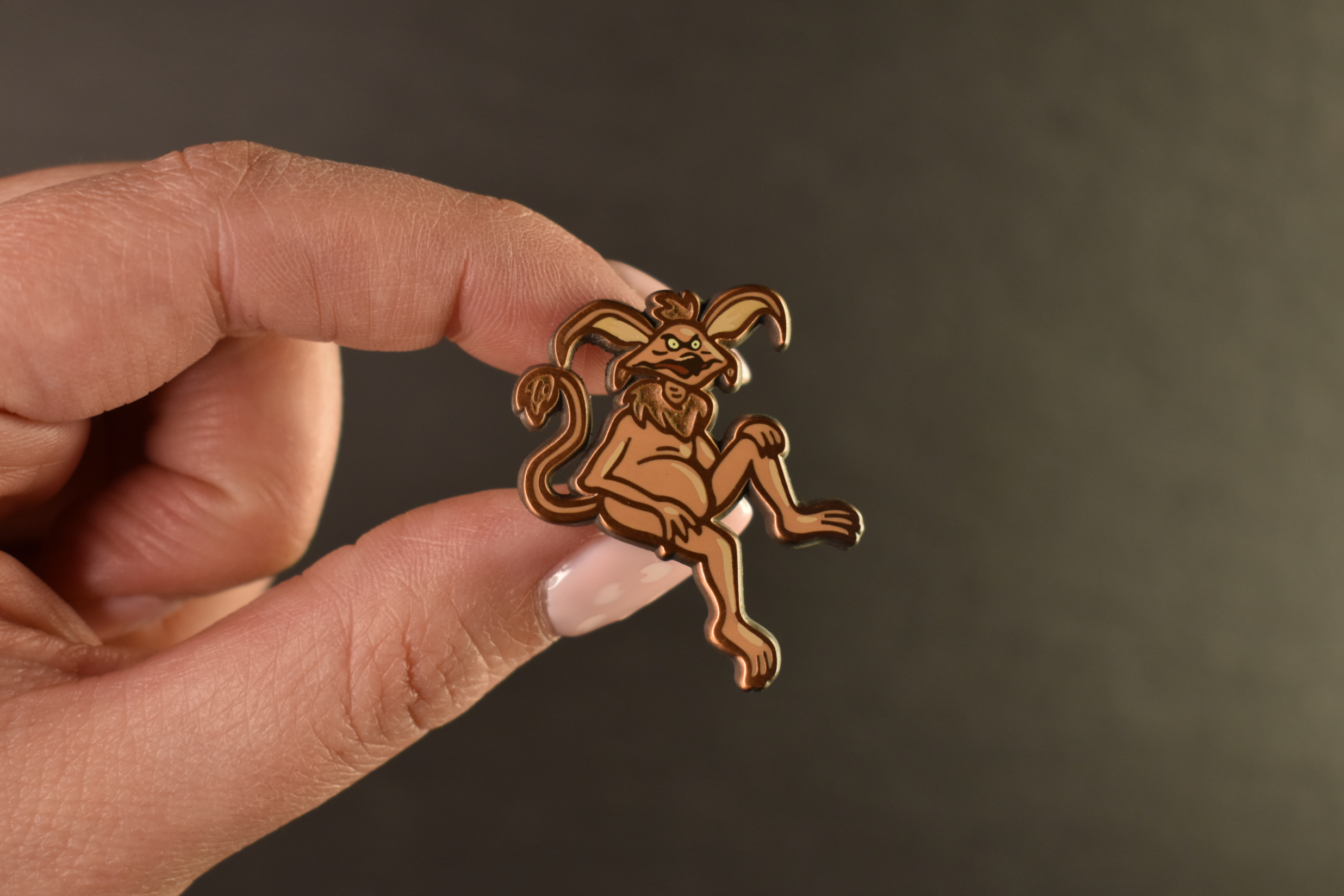 Monkey-Lizard Enamel Pin image 1