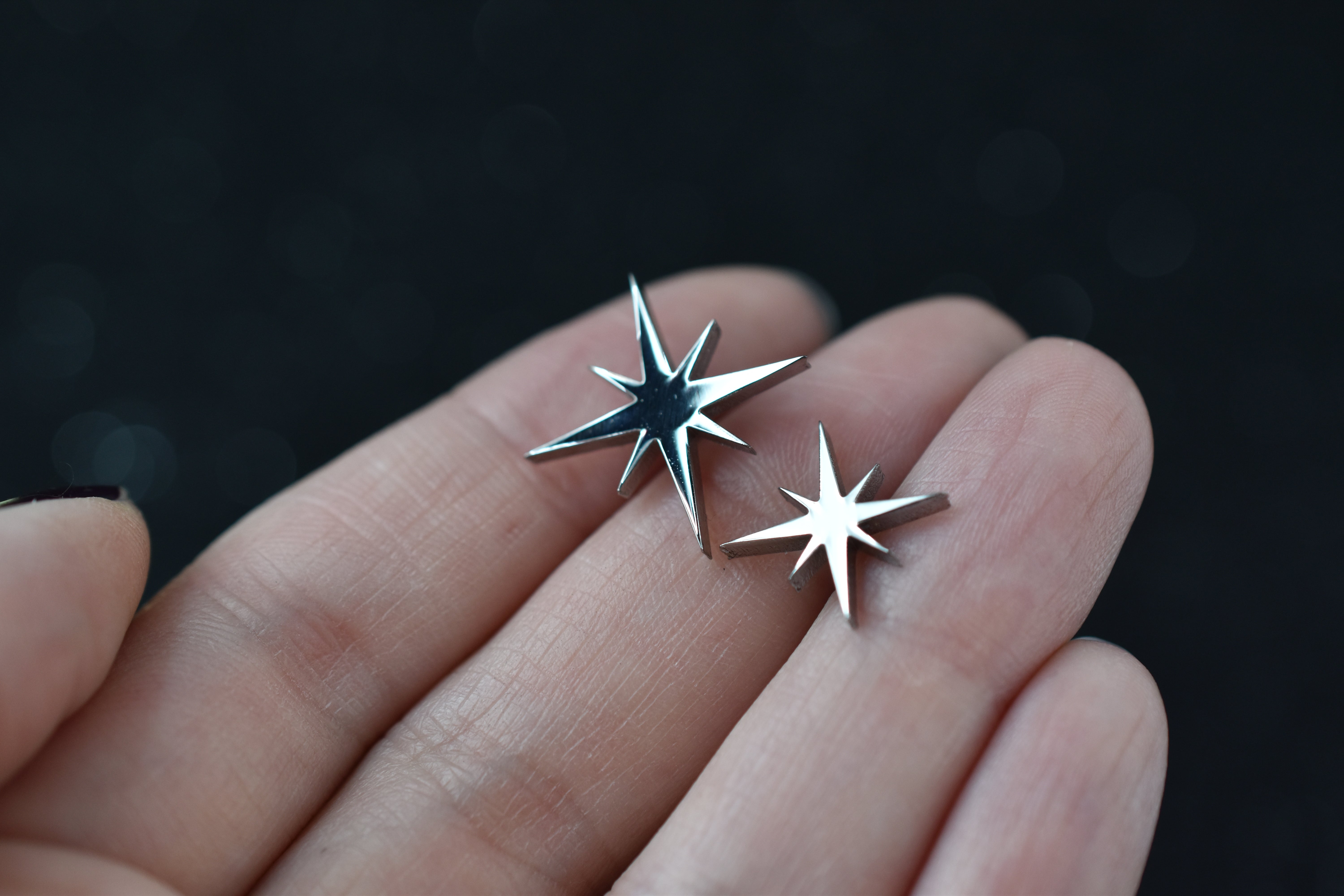 Silver Star Bright Mini Pins image 3