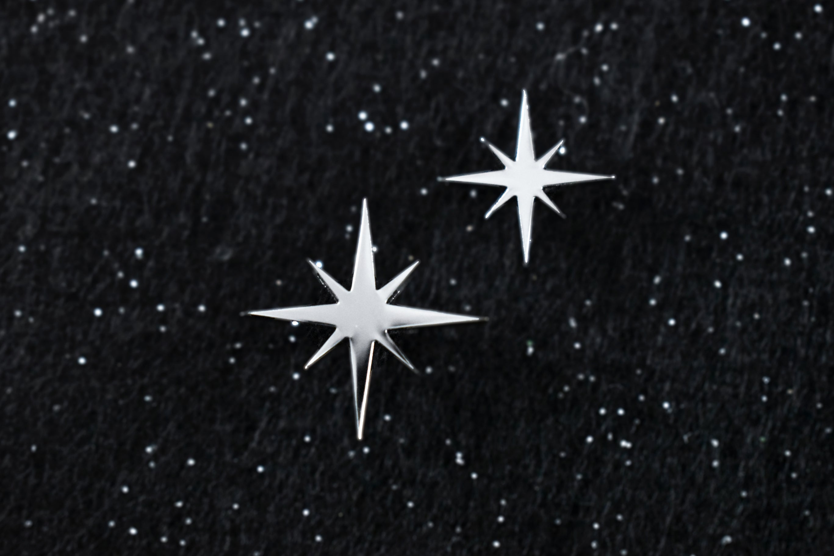 Silver Star Bright Mini Pins image 1