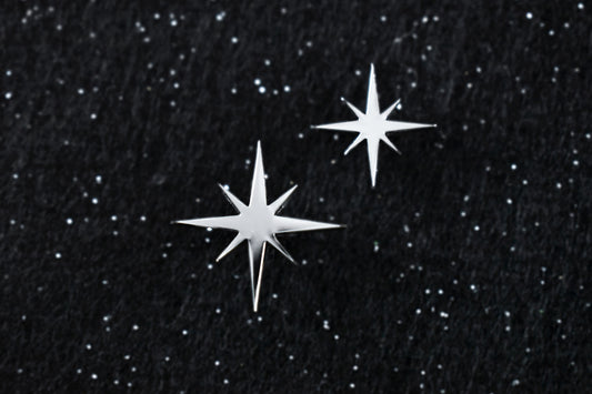 Silver Star Bright Mini Pins image 1